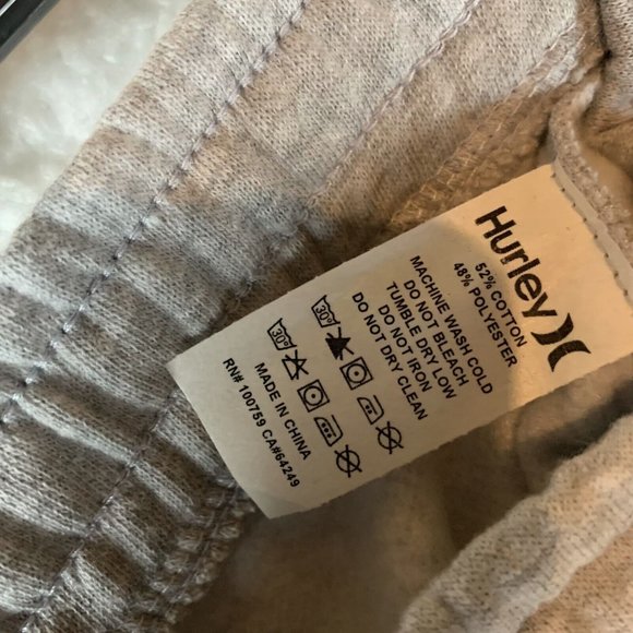Hurley Shorts Men's Small Gray Cotton Pride Square Fleece Drawstring Waist‎ 6891 - Picture 8 of 10
